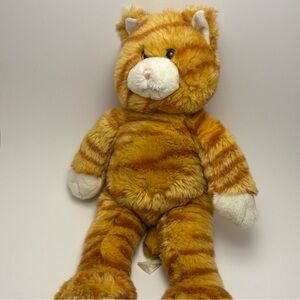 Build-A-Bear Floppy Kitty Cat Plush Orange Tabby Stuffed Animal 17”